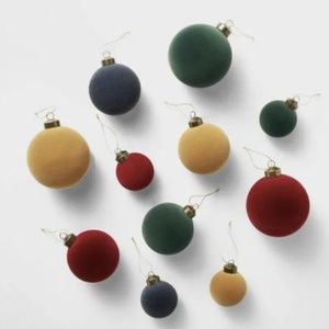 Set of 11 Velvet Christmas Ornaments - Threshold designed with Studio McGee
